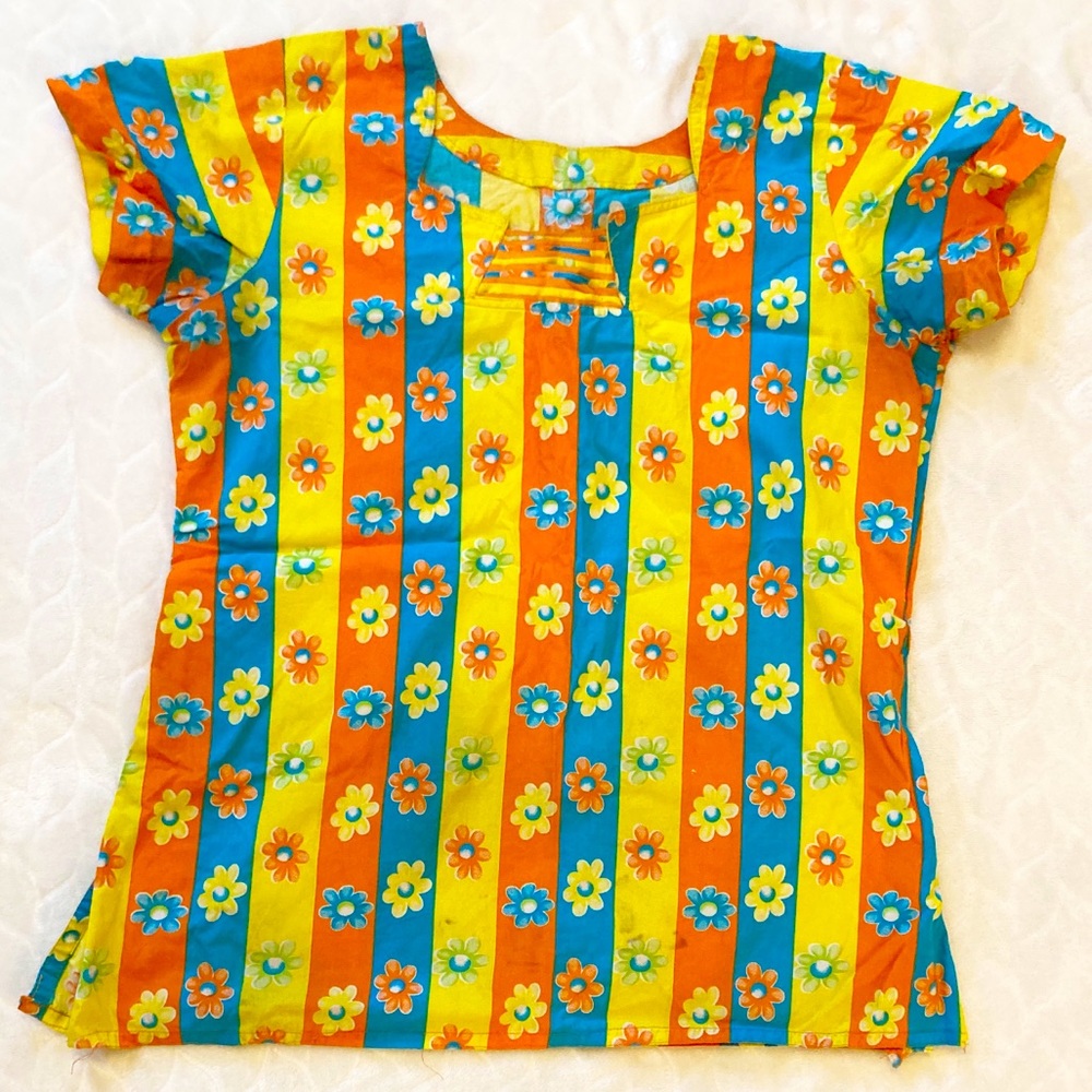 Vibrant, Bright, Colorful, Festive Floral Shirt